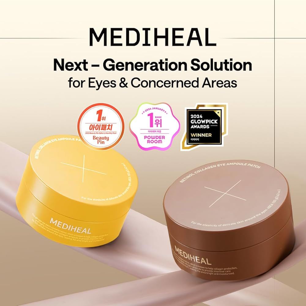 MEDIHEAL Retinol / Vita Collagen Eye Ampoule Patch 60sheets (103g)/ Anti-Aging, Moisturizing, Korean Cosmetics, Kbeauty