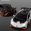 Alloy 1/24 Lambo Huracan STO Sport Car Model Diecast Toys Vehicles Sound and Light Voiture Miniature Collective Home Decoration
