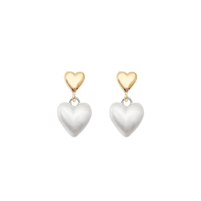 925 Silver Needle Luxury Heart Earrings for Women – Trendy, Versatile, Elegant Celebrity Style