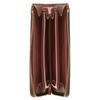 And Chouette Round Zipper Monogram Line Long Wallet for Cute and Gift Wrapping Samantha [ONLYOU] L-Shaped Women, Stylish, Available, (Wine Red)