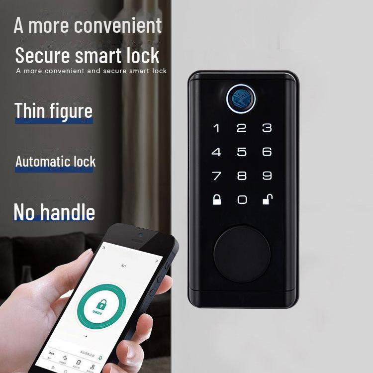 Smart WiFi Graffiti Lock: Electronic Deadbolt for Wooden Doors with Fingerprint, Key Card, and Password Access