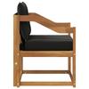 2 Piece Outdoor Sofa Solid Wood Acacia Natural