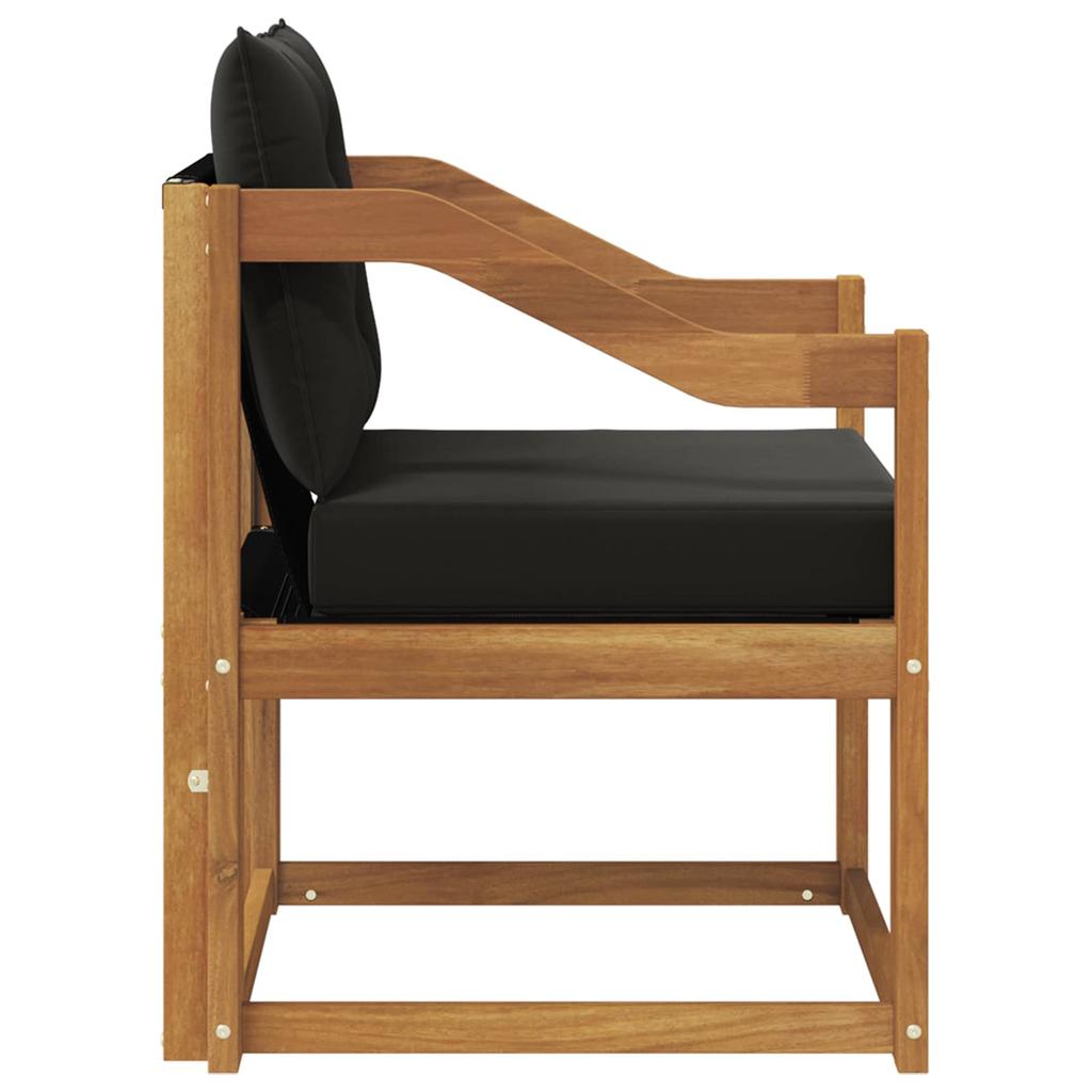 2 Piece Outdoor Sofa Solid Wood Acacia Natural