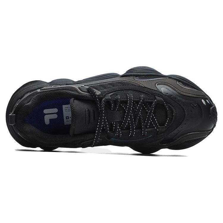 FILA Fusion Tenacity Monster Sports Fabric Synthetic Leather TPU Comfortable Durable Low-Top Lifestyle Casual Shoes Women sneaker Black T12W311601FBK
