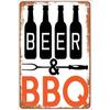 Metal Aluminum Signs BBQ Party Zone Wall Decoration Plaque Vintage Art Poster Iron Painting for Man Cave Home Cafe Garden Club