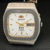 JAPAN VINTAGE ORIENT CRYSTAL AUTOMATIC 46941 MENS WHITE DIAL WATCH a704868-1