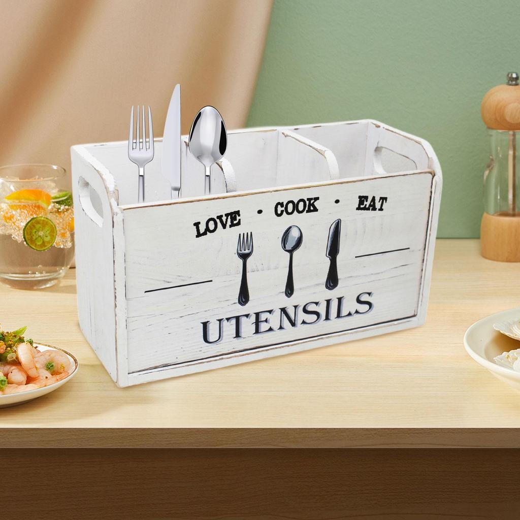 Kitchen Utensil Holder Utensils Crock for Forks Spoons Knives Multipurpose Utensil Organizer for Farmhouse Restaurants Pantry