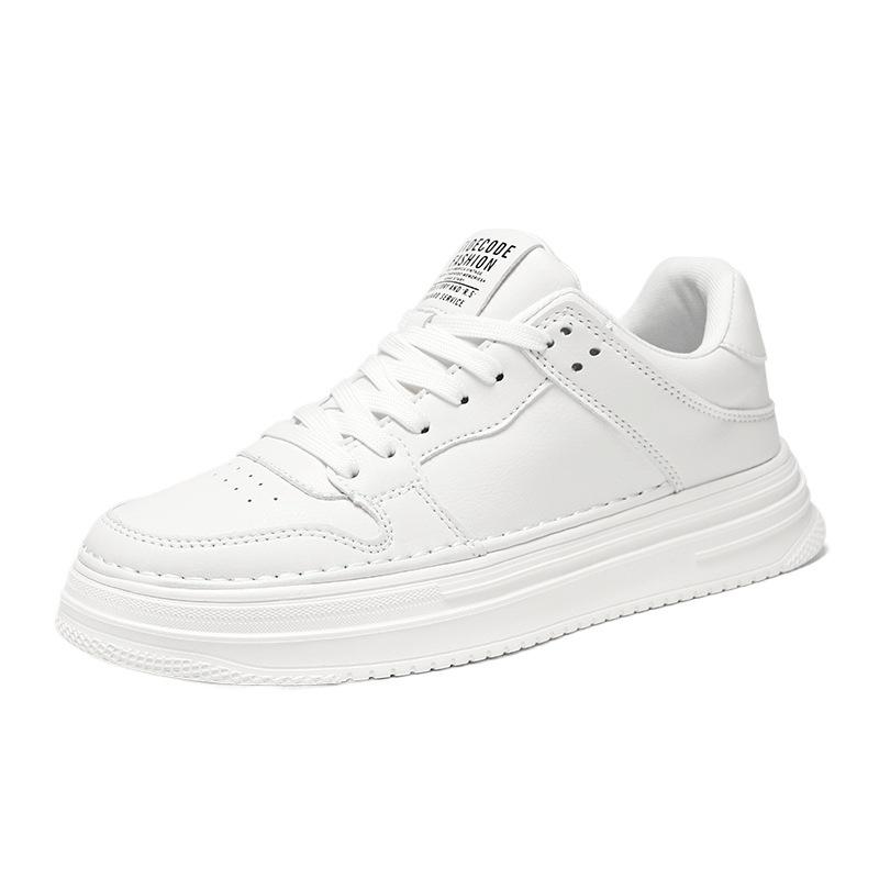 Vår- och höst herrskor nya andningsbara skor herrskor koreansk version mångsidiga platå vita skor sport och fritid platta skor trendiga skor
