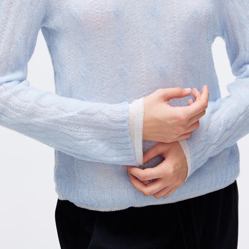 ONLY Women's Layered Look Long Sleeve Knit Sweater