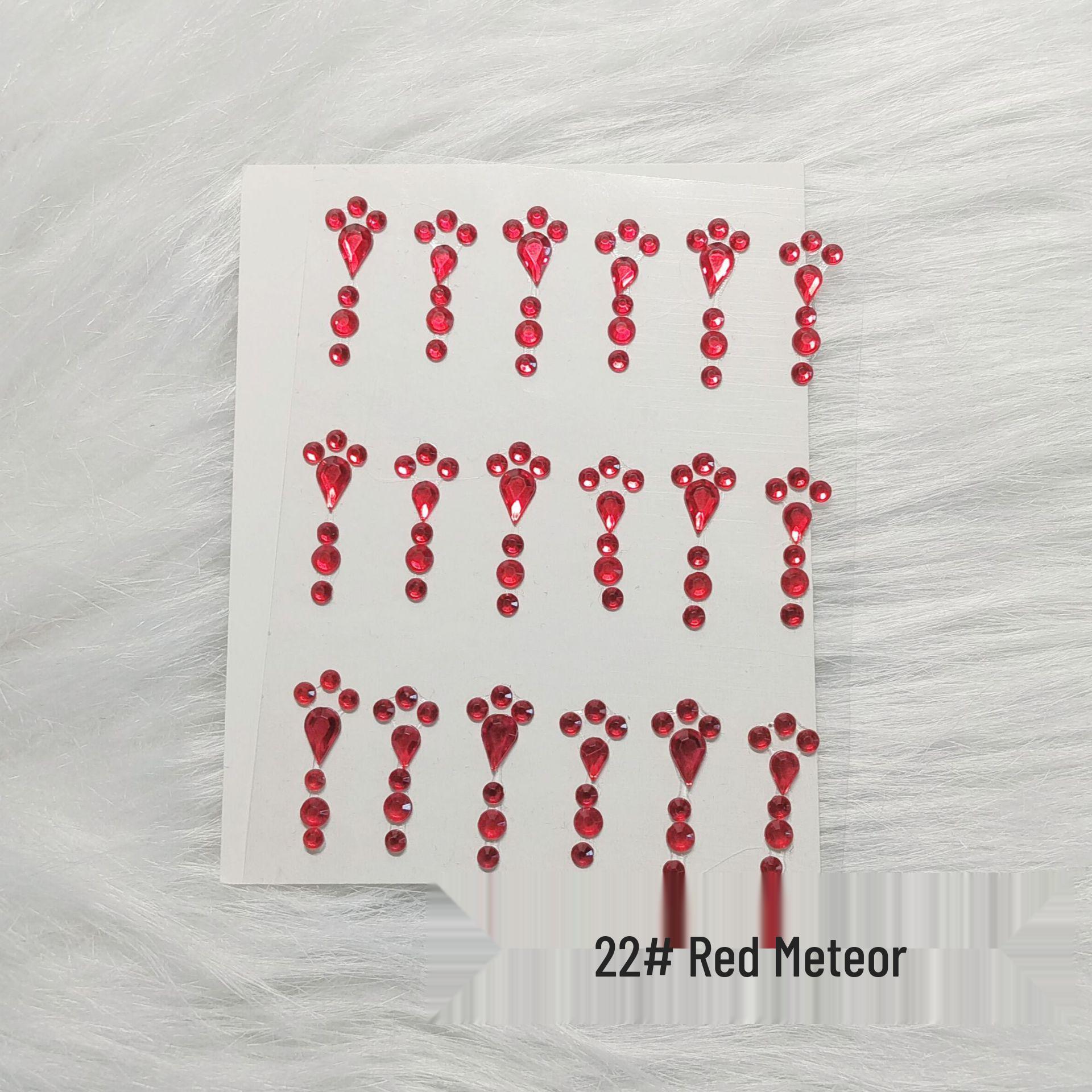 Kids  Rhinestone Face & Eye Makeup Stickers - Glitter Tear Drop Butterfly Design