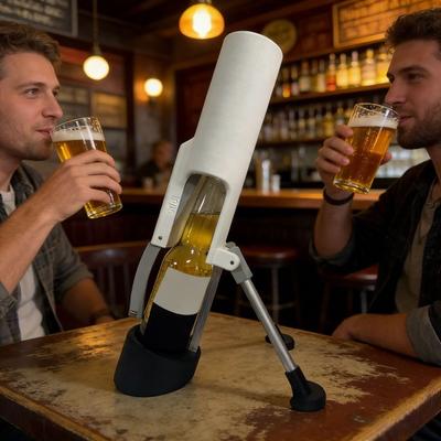 Otvírák na pivo s maltařem Automatický mechanický otvírák na láhve Rychlý hladký ovládání jednou rukou Odstraňovač víček pro domácí bar Párty Grilovací setkání
