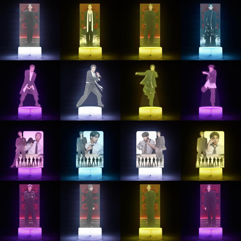 Lumină de noapte LED pentru concertul de revenire al turneului mondial BTS cu telecomandă pentru decorarea camerei și cadou de colecție