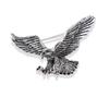 Trendy Retro Soaring Eagle Men's Brooch Pin - Bold Western Style Accessory