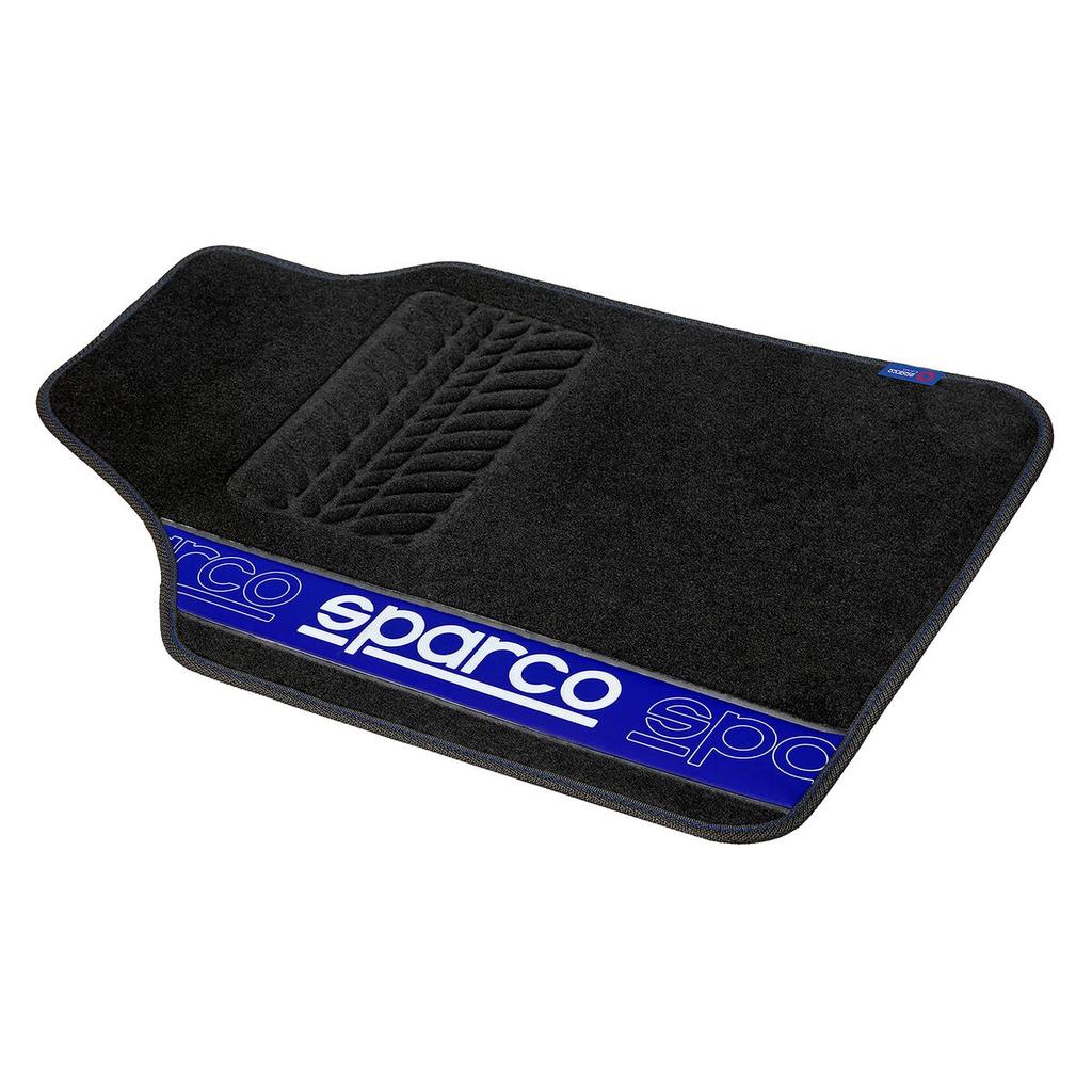 Sparco F510 Car Mat Set Universal Carpet Black Blue 4 Pieces