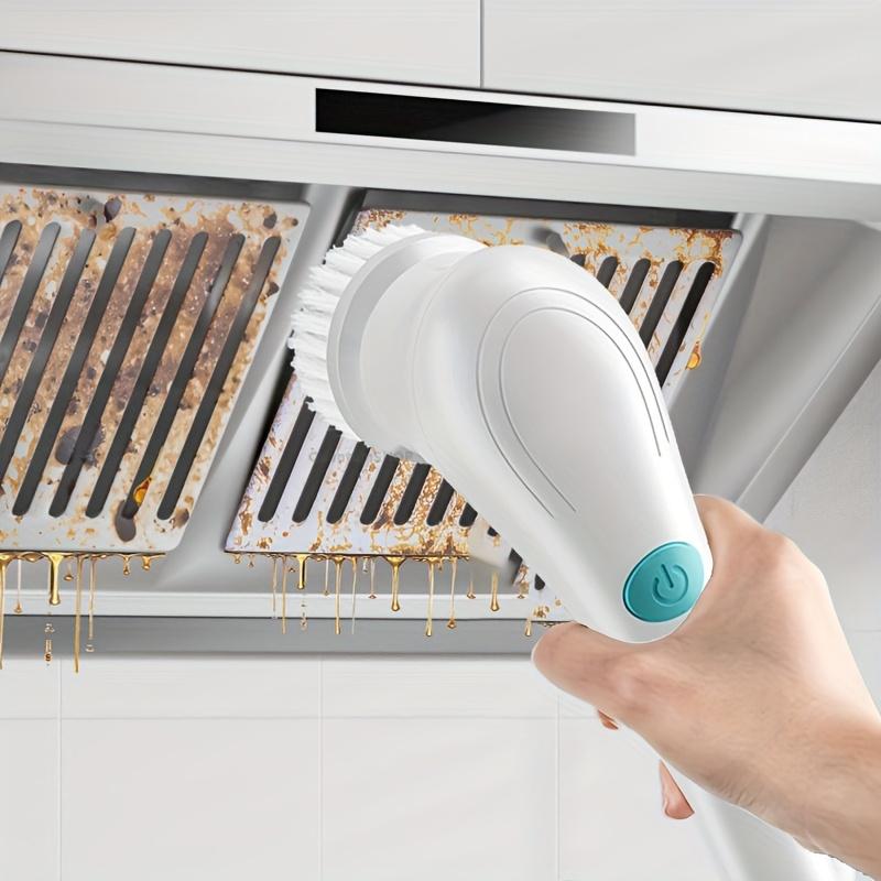 Wireless Electric Scrubber Brush, Multi-Purpose Power Scrubber with 5 Brush Heads, USB Rechargeable Scrubber Brush for Ceramic Tile, Sink, Stove Etc