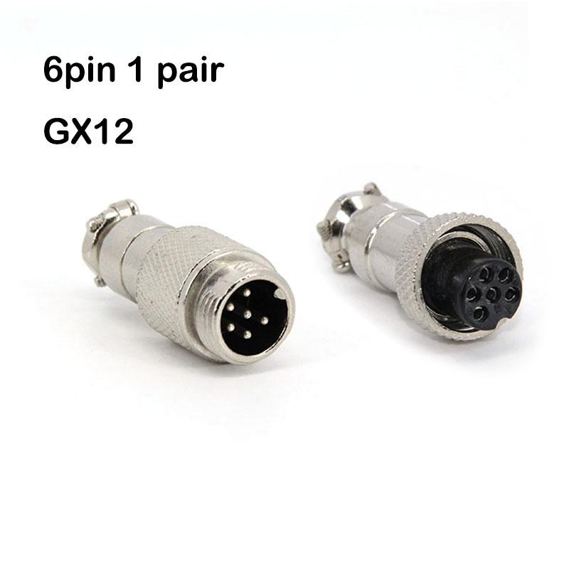 1set GX12 2/3/4/5/6/7 Pin Core Aviation  Male and Female 12mm Circular Socket Plug Wire Panel Connector