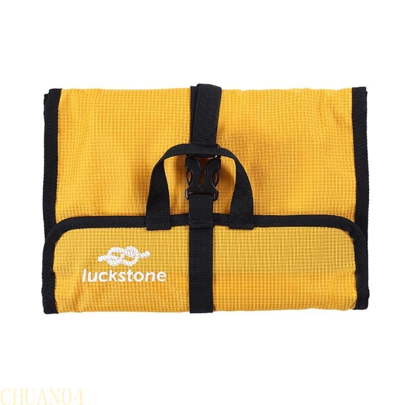 A1A2 Foldable Rock Climbing Storage Bag Durable Carabiner Hook Partitions Holder Hiking Gear