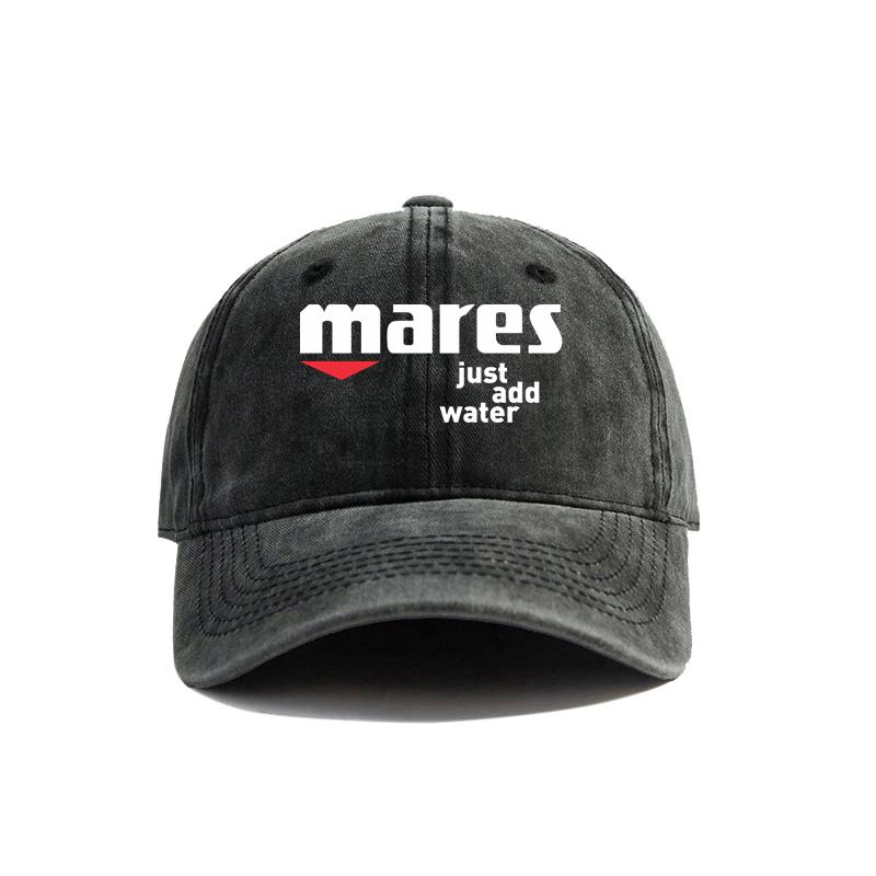 Mares Just Add Water Distressed Baseball Cap Cool Unisex Retro Outdoor Summer Adjustable Gift Dad Hat MZ
