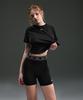 BORN TO WIN W Double Line Band 3.5 Biker Shorts [Black]