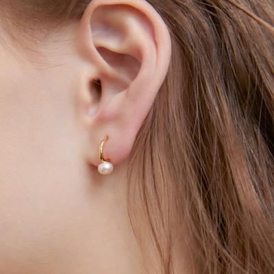 GETMEBLING [Zilver925] Parel Haak Oorbellen