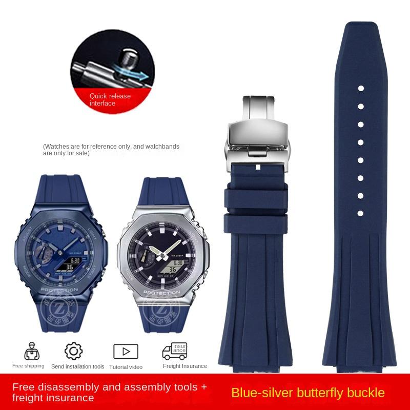 For Casio G-SHOCK GA-2100 GA-2110 Soft Rubber Watchband GM-5600 GA2100 GM2110 Quick Release Silicone Watch Strap Men's Bracelet