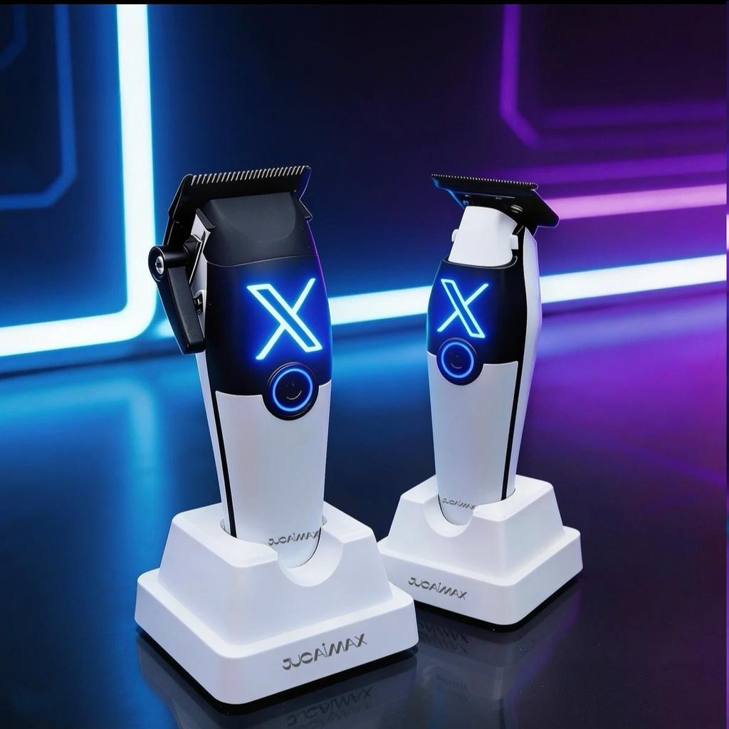 JUCAI Professional Hair Clipper for Men Brushless Motor with Base Charger PHANTECHO2.0 DLCBlade Professional Barber Machines