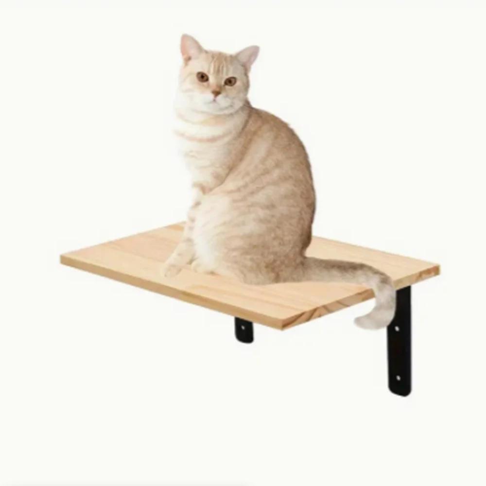 Cat Climbing Shelves Tree Cat Hammock Wall Mounted Tower Hand Woven Cat Wall Hanging House Macrame Detachable Steps & Platform