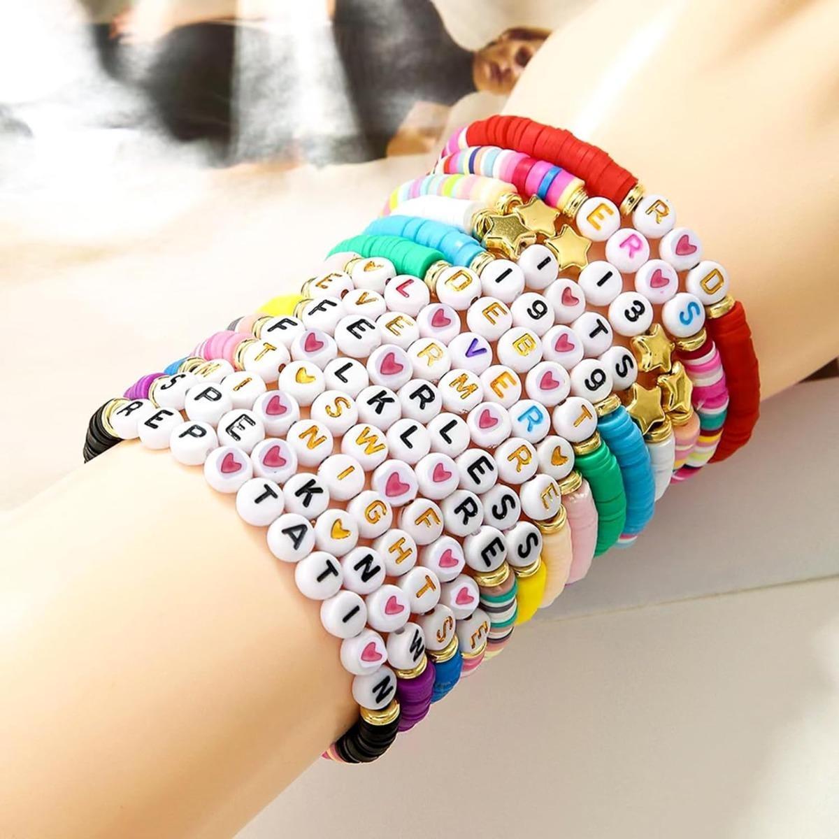 

1 комплект вдохновленных браслетов дружбы, набор для концертного наряда, ювелирные браслеты в стиле преппи, украшения для дня рождения, концертные подарки для фанатов, мальчиков и девочек 1set 14clause разноцветный