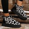 Fashion Women's Ankle Boots Slip-on Thick Plush Snow Boots Outdoor Woman Non Slip Warm Fur Lined Winter Plush Keep Warm Booties