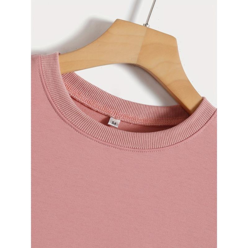 Neck 17 Colors Pullover Crew Sweatshirt Casual Long Sleeve Sweatshirt For Fall Winter Womens Clothing