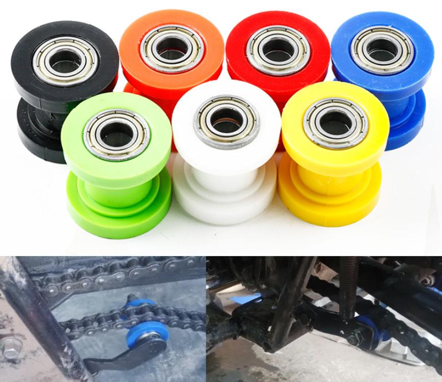 Non-slip Motorcycle 8mm Drive Chain Slider Roller Pulley Tensioner Wheel Guide for Dirt Bike Upgrade