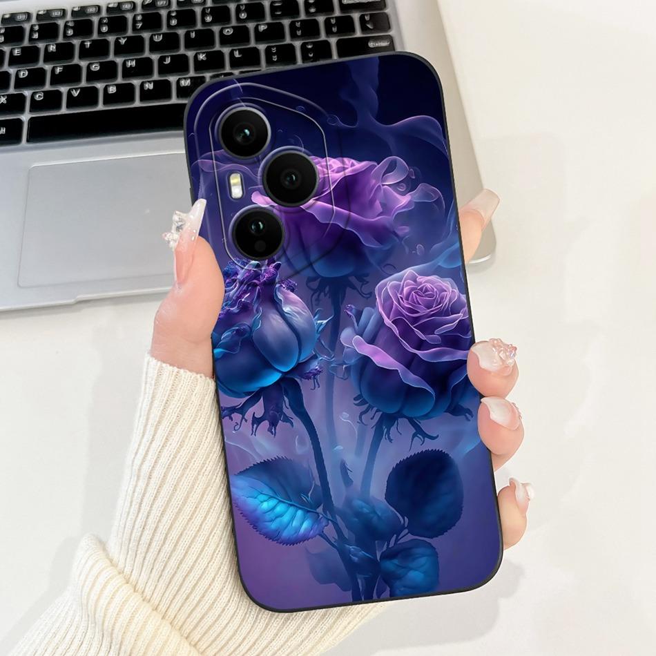 For Honor 400 Pro Honor400 Beautiful Bow Rose Painting Phone Case For Honor 400 400Pro 5G Soft Silicone Cases