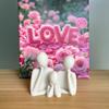 Family of Three Figurine Warm Trio Statue Home Decor for Living Room Bookshelf Wine Cabinet Ornament
