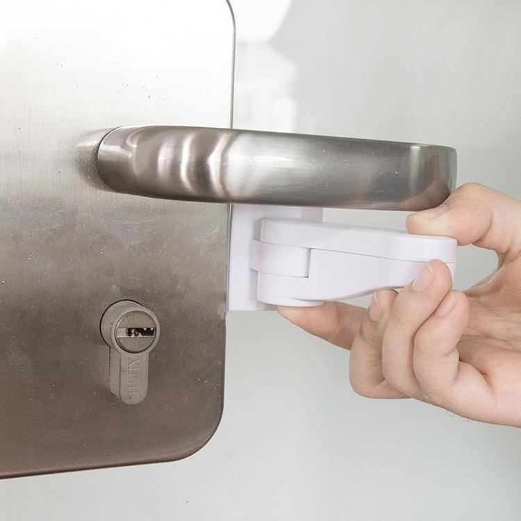Child Safety No-Drill Door Handle Lock - Prevents Baby Access