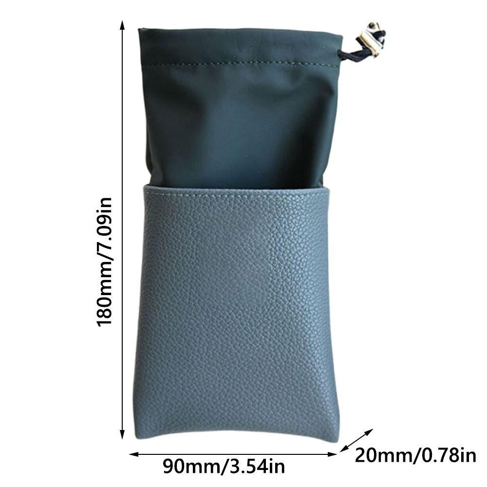Drawstring Sunglasses Pouch PU Leather SunGlasses Holder Hanging Sunglasses  Eyewear Accessories