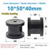 Double Bearing H Groove Flat Bottom Groove Wheel Width 25 Nylon Roller Guide Wheel Moving Pulley H6/H8/H10*50*40