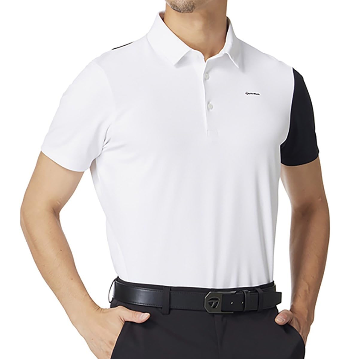 

TaylorMade Diagonal Block S/S Polo Shirt, White, Size M, Men s, 2025SS UN618