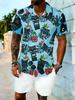 [Print Design - Not Texture] Men'S Short Sleeve Shirt - Flat Digital Print Pattern - No Texture - Summer Drink And Tropical Style, Fashionable Easy