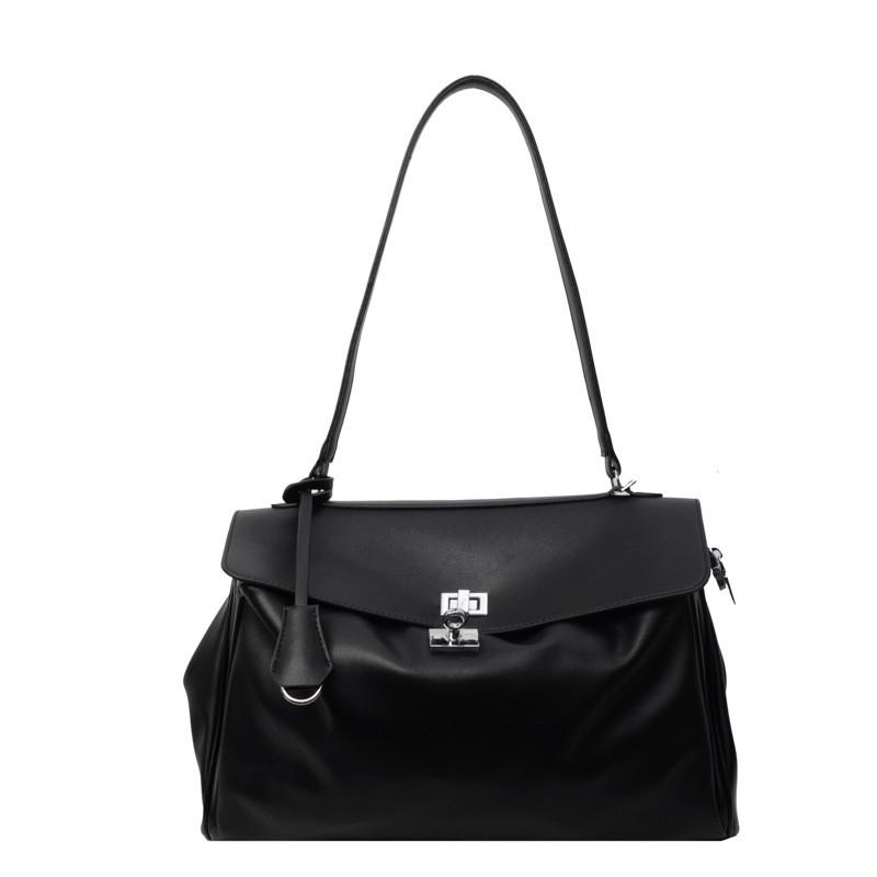 Crossborder Style Pu Tote Bag With Seamed Design For Daily Commuting And Casual Use