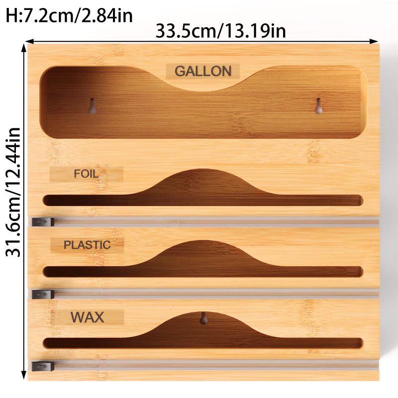 ZISIZ Multifunction Kitchen Film & Bag Dispenser with Cutter