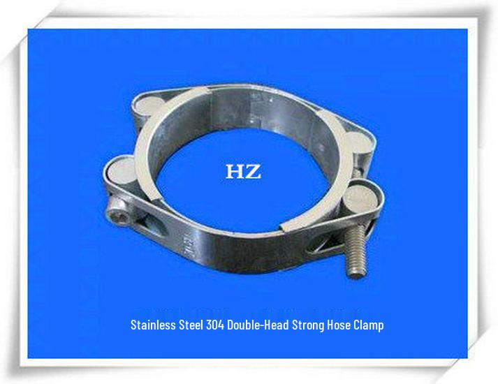 304 Stainless Steel Double-Head High-Pressure Hose and Pipe Clamp 35-45