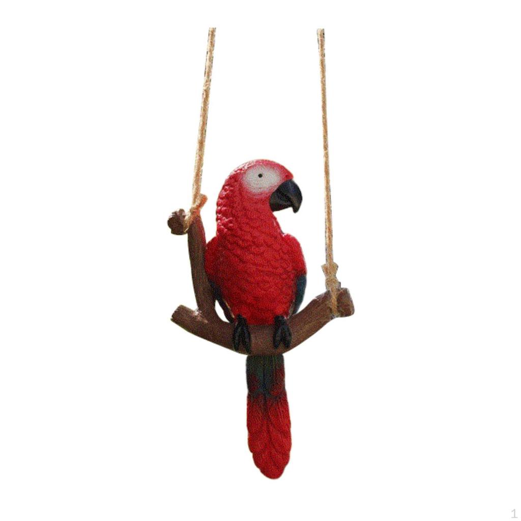 Collectible Garden Bird Statue Parrot Figurine for Home and Yard Decor