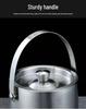 ChuanYue Gold Stainless Steel Double Layer Ice Bucket with Lid and Handle - 304 Internet Famous Beer Chiller