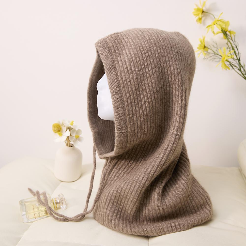 Manufacturer PURE Cashmere Beanie Hat Women Winter Warm Fashion Knit Neck Warmer Cashmere Hat