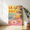 La Dolce Vita Lemon Posters and Prints Retro Spritz Canvas Painting Santorini Italy Travel Wall Art Poster Living Room Decor