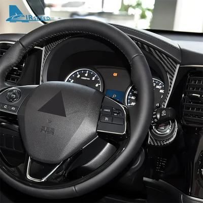Real Soft Carbon Fiber Sticker LHD Trim For Mitsubishi Outlander 2013-2015 2016 2017 2018    Car Speedometer Frame