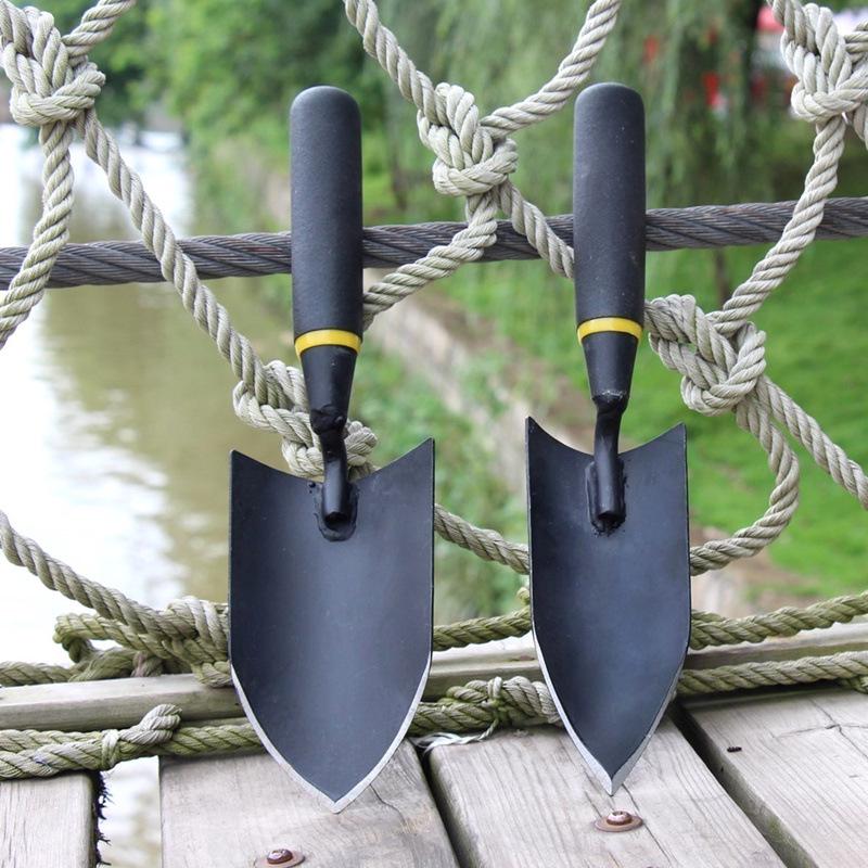 Manganese Steel Gardening Tool Set: Small Shovel, Hoe, and Rake for Planting and Beachcombing.