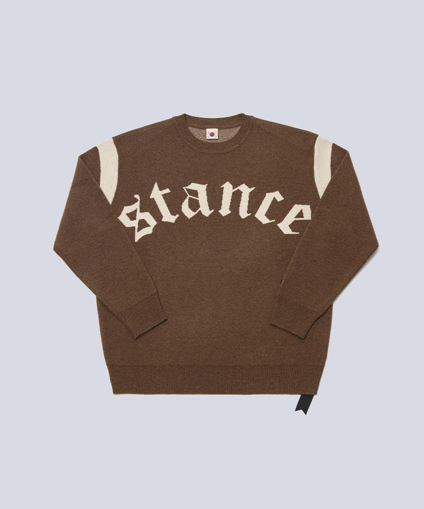 Seutenseuseoul Gothic Stance Logo Knit (Brown)