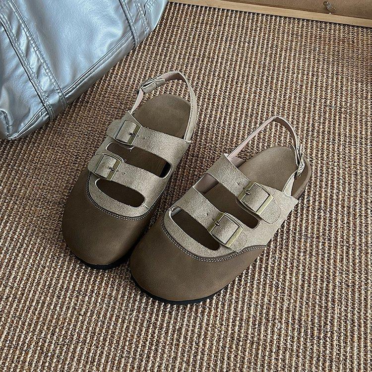 

Baotou sandals women s new summer wear in 2025 Boken French versatile skirt platform fashion casual shoes 35