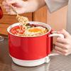 1600ml Capacity Mini Electric Cooker Quick Heating Instant Noodle Bowl  Home Kitchen